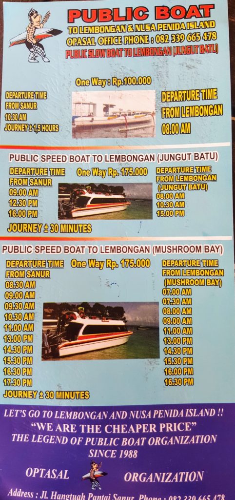 loď Nusa Lembongan